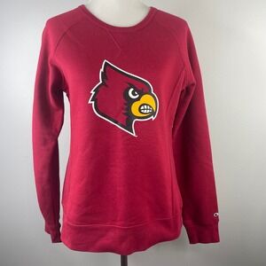 Champion Louisville Cardinals Sweatshirt Red Eco Sport Fleece Crewneck NWT